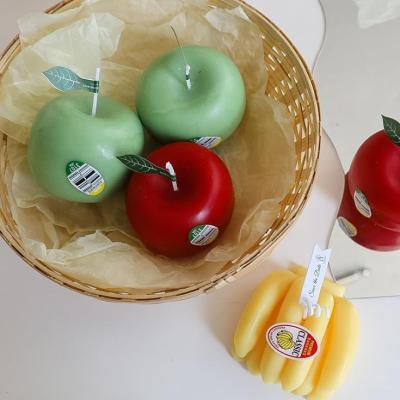 China Decoration Apple Shape Candle With Separate Package For Christmas for sale