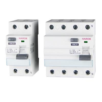 China 240/415VAC Residual Current Circuit Breakers RCCB Type AC NF SEMKO VDE KEMA Inmetro for sale