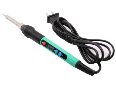 China Performance Sale 110v/220v 60W LCD Digital Heating Element Electric Soldering Regular Soldering Hot Portable Fast Iron With Lead Free Soldering Tip for sale