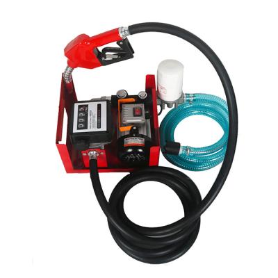 China Automotive Industry 220v AC Electric Self Priming Gasoline Pumps Diesel Fuel Gasoline Fuel Transfer Pump Kit with Meter Nozzle and Hose for sale