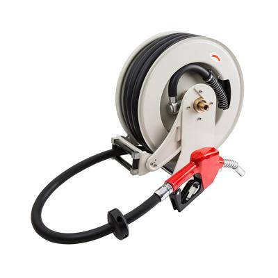 China 10m 15M 20M Adjustable Electric Motor Driven Fuel Dispenser Hose Small 12v Hose Compact Reel With Pump And Gun For Diesel for sale