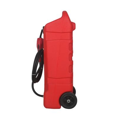 China Retail 14 Gallon Portable Small Petrol Tanks 53 Liter Fuel Petrol Cart With Pumps And Wheels for sale