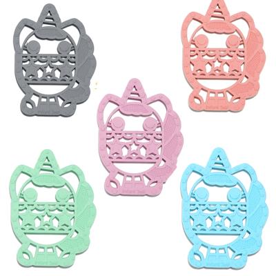 China BPA Free Heat Resistant Baby Toy Silicone Teethers Baby Food Grade Silicone Teethers for sale