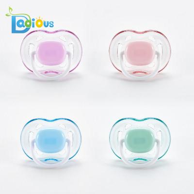 China BPA Free Soothers Silicone Bling Pacifier Infant Newborn Nipple Custom Logo Printed Infant Nipple for sale