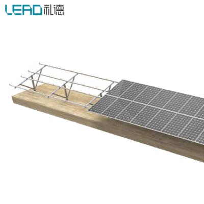 China Tough unique design earth solar mounting structure for home hot sale solar mounting system cement base preinstallation for sale