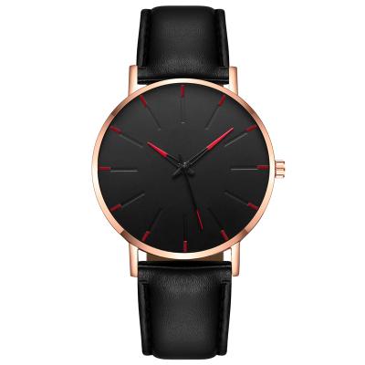 China Wholesale Hot Sale Simple Alarm Men's Quartz Leather Watch With Logo Mens Fashion Oem Watch Custom Made for sale