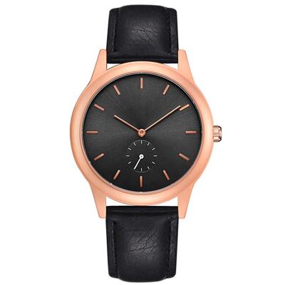 China 2021 Automatic Date Fashion Simple Logo Leather Strap Minimalist Watch Men Luxury Custom Wristwatches Retro for sale