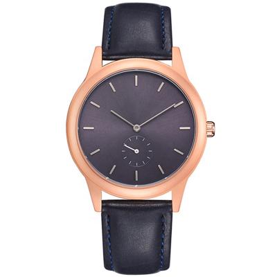 China 2021 Automatic Date Fashion Simple Logo Leather Strap Minimalist Watch Men Luxury Custom Wristwatches Retro for sale