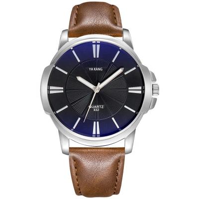 China Custom Logo Brand Luxury Watch Fashion Automatic Date Quartz Leather Men Watches Date Business Casual Male Wristwatches for sale