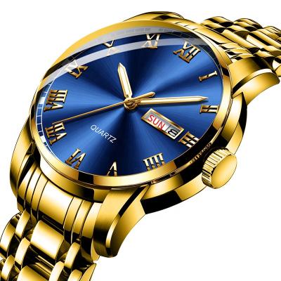 China 2021 Date New Arrivals Business Water Resistant Stainless Steel Band Men's Automatic Quartz Watch for sale