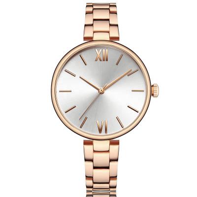 China Elegant Rose Gold Women's Quartz Watches Waterproof Business Office Date Automatic Single Dial Sapphire Glass Luxury Female Big for sale