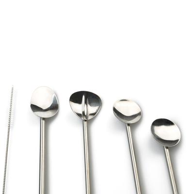 China New Disposable Wholesale Popular Promotions Portable Spoon Straw for sale