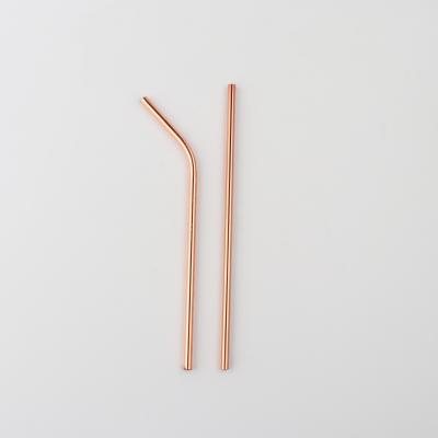 China Food Grade Stainless Steel Disposable Reusable Straw By Tonglian Copper Colors 6x215mm Bronze Available Copper Color for sale