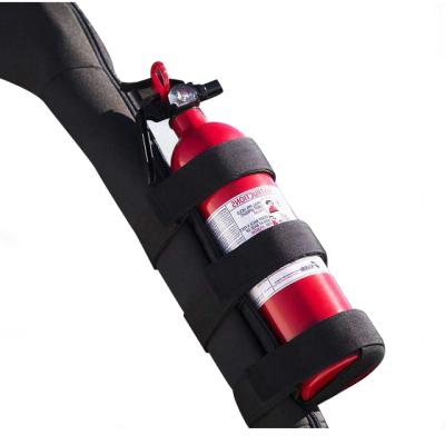 China Safe And Stylish Adjustable Support Strap Canvas Fire Extinguisher Mount For Roll Bar for sale