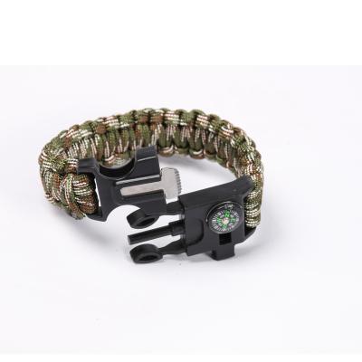 China Camping Activity Polyester Compass Chain Emergency Bracelet For Camping And Hunting for sale