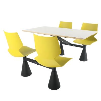 China Modern Stylish Durable Fast Food Restaurant Rectangular Table And Chair for sale