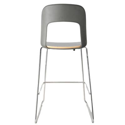 China Scandinavian Hot Selling Stainless Steel Base Wooden Bar Stool Bar Stool Kit for sale