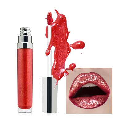 China Waterproof Glitter Lip Gloss Private Cosmetic Makeup Lip Gloss Logo for sale