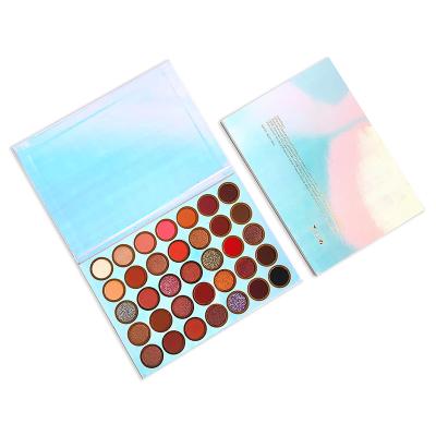 China Halal Waterproof Eye Shadow Cosmetic Waterproof Marble Palette Makeup Shimmer Eyeshadow Palette for sale