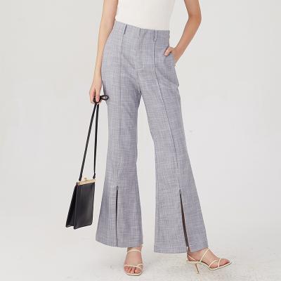 China Anti-Wrinkle High Waist Flare Wide Leg Pants Bell Bottom Ladies Casual Stretch Women Pants Female Long Pants for sale