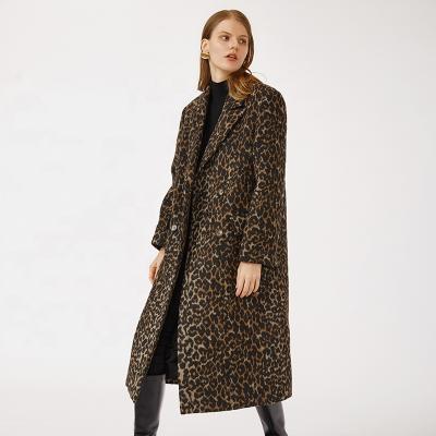 China Breathable Hot Sale Ladies Fashion Thick Winter Leopard Print Jacket Women Casual Coat Plus Size Long Coat High Quality for sale