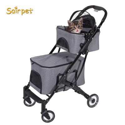 China Sustainable Pet Jogger Light Dog Travel Walker Teddy Puppy Trolley Small Cat Pet Walking Supplies for sale