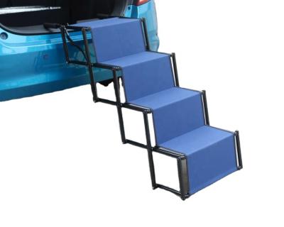 China Viable Foldable Dog Car Step Stairs, Dog Ramp For Car, Lightweight Portable Large Dog Ladder for sale