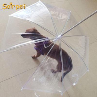 China Wholesale Minimalist Pet Cat and Dog Umbrella Factory Transparent Rain Pet Umbrella For Dog for sale