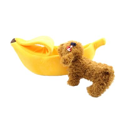 China Travel Most Buyers Choose Dog Bed Pet Accessories Banana Cat Pet Sleeping Bed for sale