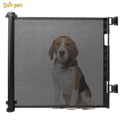 China Indoor Portable Folding Mesh Safety Fence Pet Dog Magic Pet Kids Child Pet Friendly Safety Door Folding Door for sale