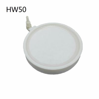 China HiSin/HaiXin HW50 50mm Viable Wholesale Ozone Diffuser White Color Aquaculture Aquarium Air Stone with Super mirco Bubbles for sale