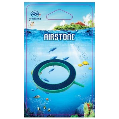 China Green&blue Viable 100*70*H12mm Bulk Circle Air Farm Fish Farming Aquarium Stone Accessories, Fish Tank HiSin/HaiXin WS003-4 Decoration for sale