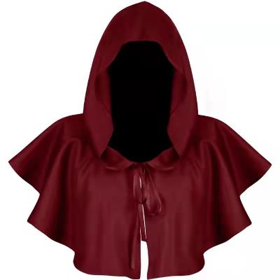 China The Sinister Cloak Cosplay Hood Hat Halloween Cosplay Accessory Vintage Medieval Wicca Pagan Cross Collar Cosplay Costume for sale