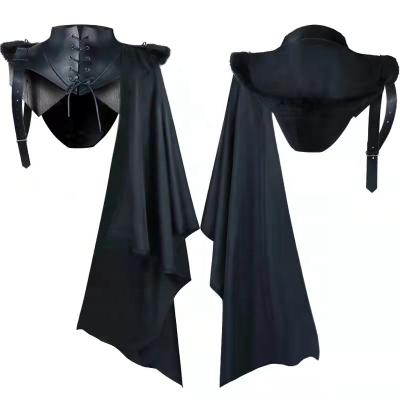 China Dark Magician Cosplay Costume Halloween Cloak Medieval Literary Robe Retro Decorations Cool Cosplay for sale