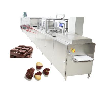 China Factory 500kg/h High Output Fully Automatic Chocolate Production Line With Cooling Tunnel for sale