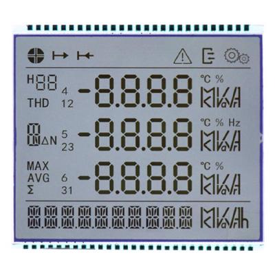 China Medidor de energía eléctrica LCD, pantalla LCD de segmento para 86 Medidor de energía eléctrica trifásico multifunción en venta