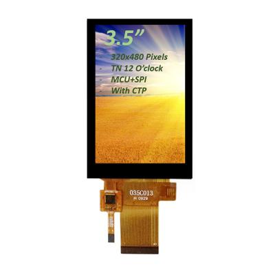 China Alta luminosidad 3.5 pulgadas PCAP TFT Display MCU y SPI Interfaz 12 horas en venta