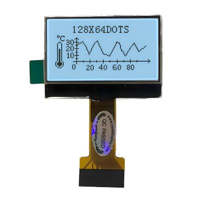 중국 COG LCD 128X64 픽셀 FSTN 양성 3.3v 화이트 백라이트 단위 판매용