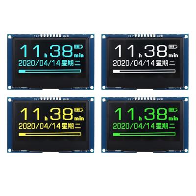 中国 2.42インチ 128x64点 OLEDディスプレイ モジュール SPI インターフェースと白と青のフォントカラー 販売のため