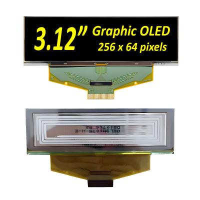 China 3Módulo de pantalla OLED de grado industrial de.12 pulgadas- 256x64 píxeles, 30 pines con interfaces SPI, I2C en venta