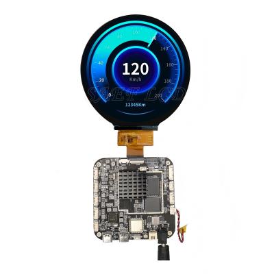 China 3.4 Inch Round TFT LCD Advertising Media Monitor With Android RK3566 en venta