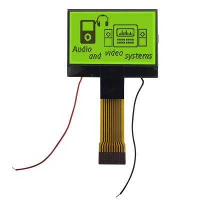 중국 노란 녹색 바탕 색과 COG 사실적 STN LCD 디스플레이 128x64 판매용