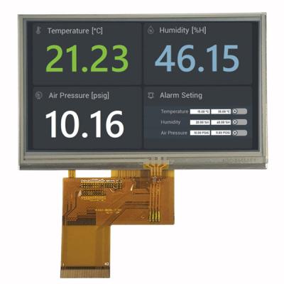 Китай TFT LCD дисплей 4,3 дюйма с резистивным сенсорным 480x272 ST7282T2 40 Pin RGB интерфейс продается