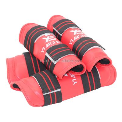 China Kendo Factory Wholesale Custom Martial Arts WTF Taekwondo Leg Guard Arm and Arm Set WTF Taekwondo Leg Protector for sale