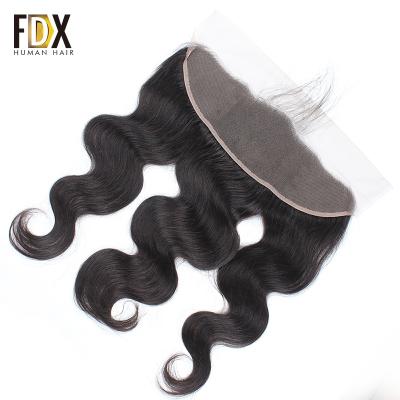 China Body Wave Virgin Cuticle Aligned Human Hair 13x4 Lace Frontal Closure for sale