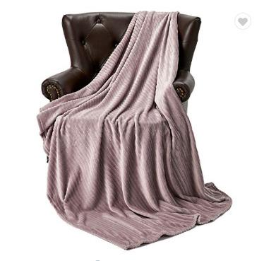 China Jacquard Premium Warm Touch Anti-pilling Winter Travel Velvet Fleece Super Soft Plush Flannel Blanket for sale