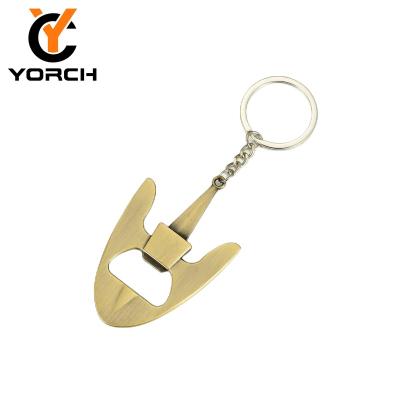 China Promotion Vintage Anchor Bottle Opener Hot Selling Key Chain Pendant Gift for sale