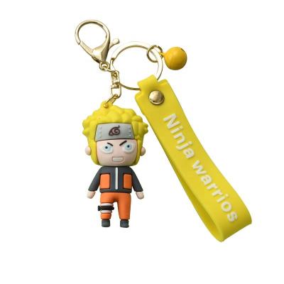 China Promotion New Small Three-Dimensional Cute Cartoon PVC Soft Glue Doll Key Chain Ring Activity Pendant Cute Keychain Gift for sale