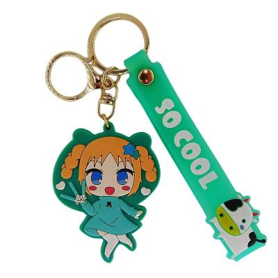 China Promotion Source Factory Customized Soft Silicone 3D Rubber PVC Double Sided Epoxy Key Chain Logo Cartoon PVC Chain Pendant for sale