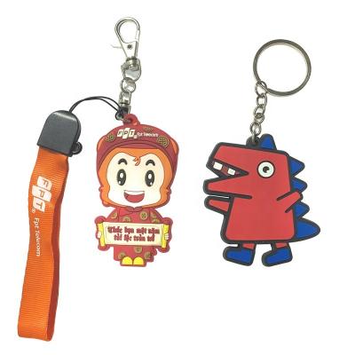 China Promotion Gift PVC Pendant PVC Cartoon Key Chain Cute Soft Rubber Key Chain Soft Rubber Key Chain Can Be Used As LOGO for sale